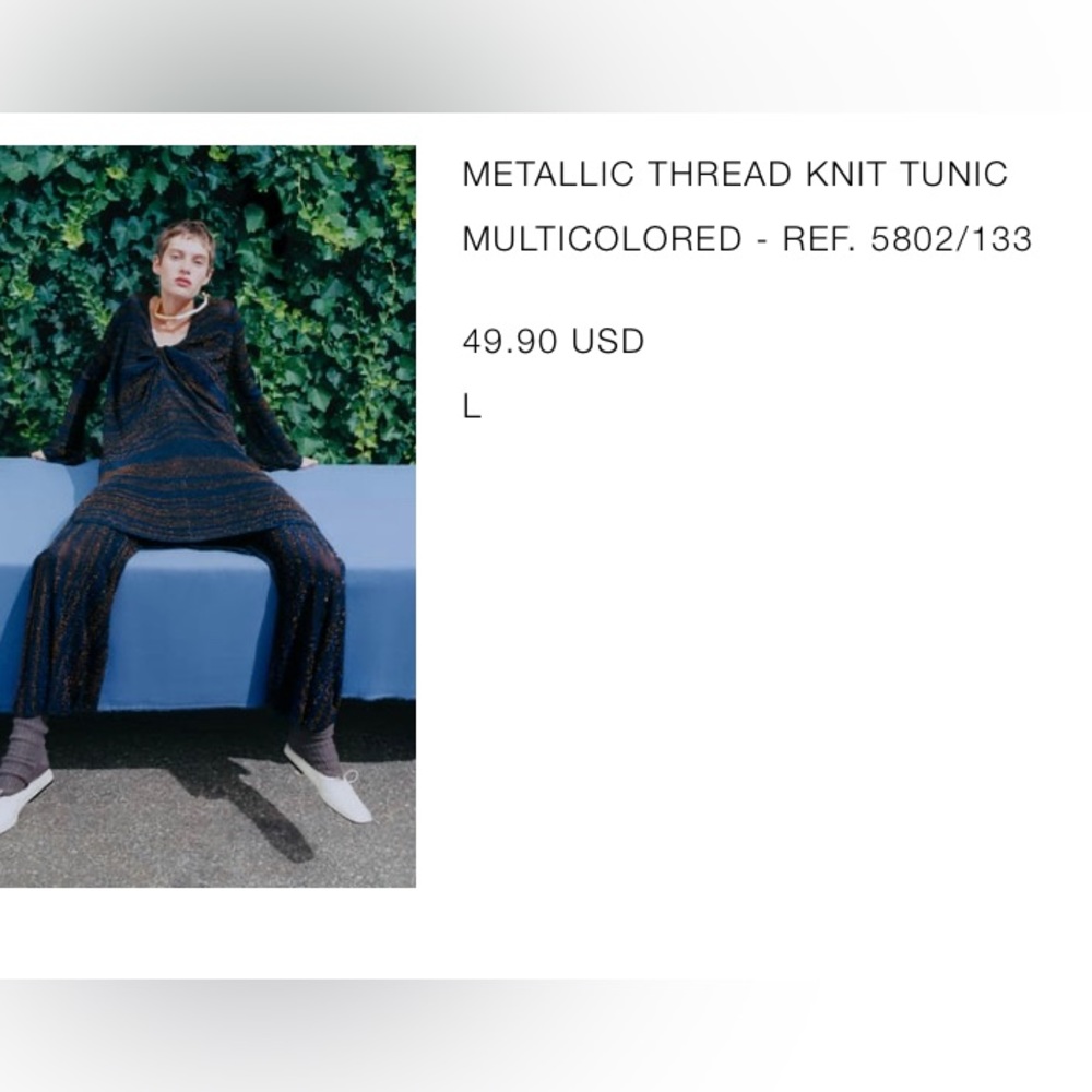 Zara Metallic thread knit tunic - Picture 5 of 5